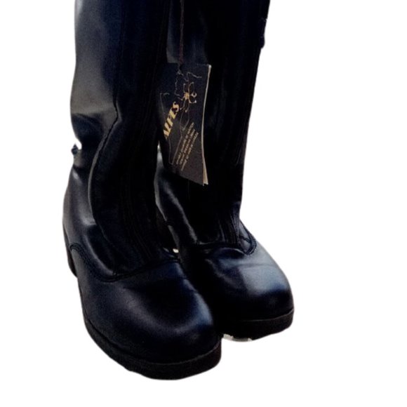 BRAND NEW ALPES  Brown Leather Boots WIDE CALF  Fit Size 7.5   NWT - Picture 2 of 5